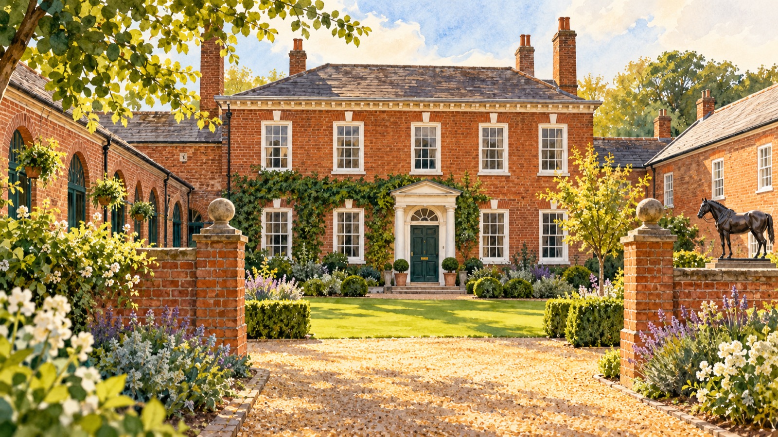 Artist's impression of the Palace House setting at Newmarket's National Horseracing Museum